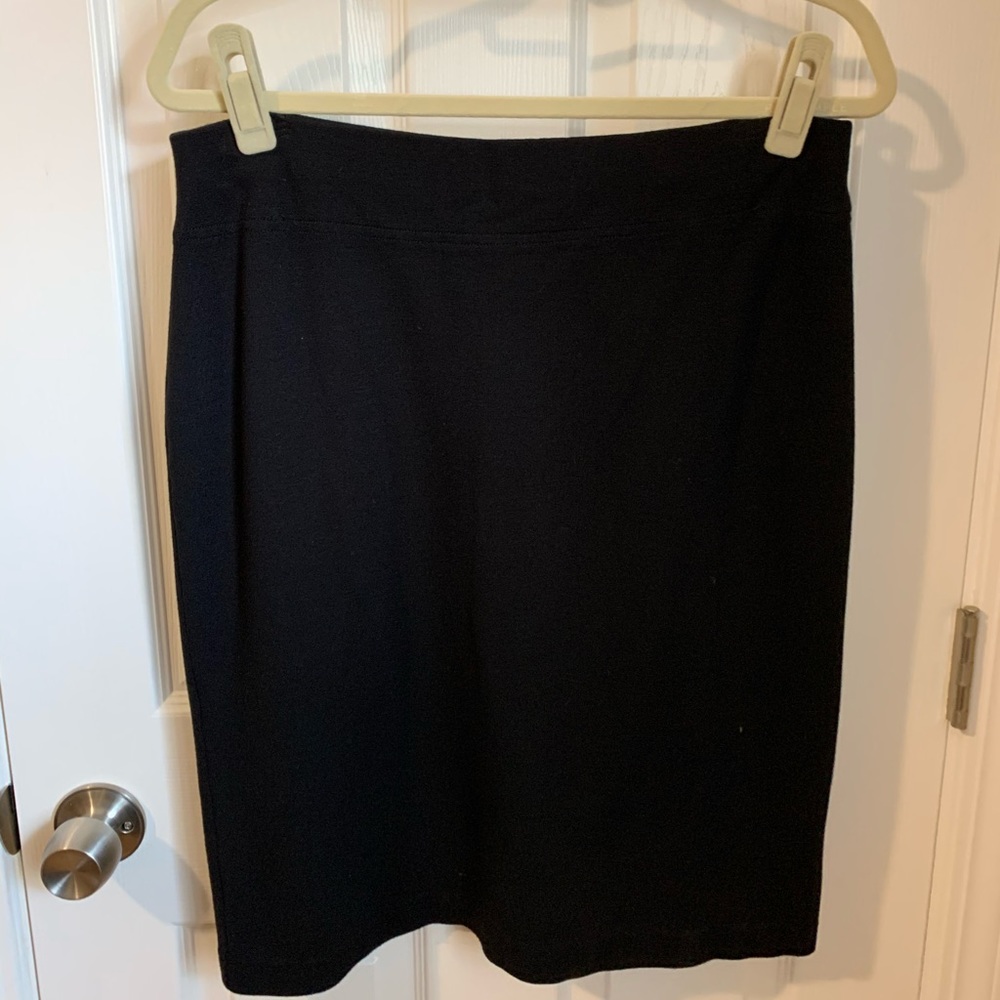 Black pull on pencil skirt